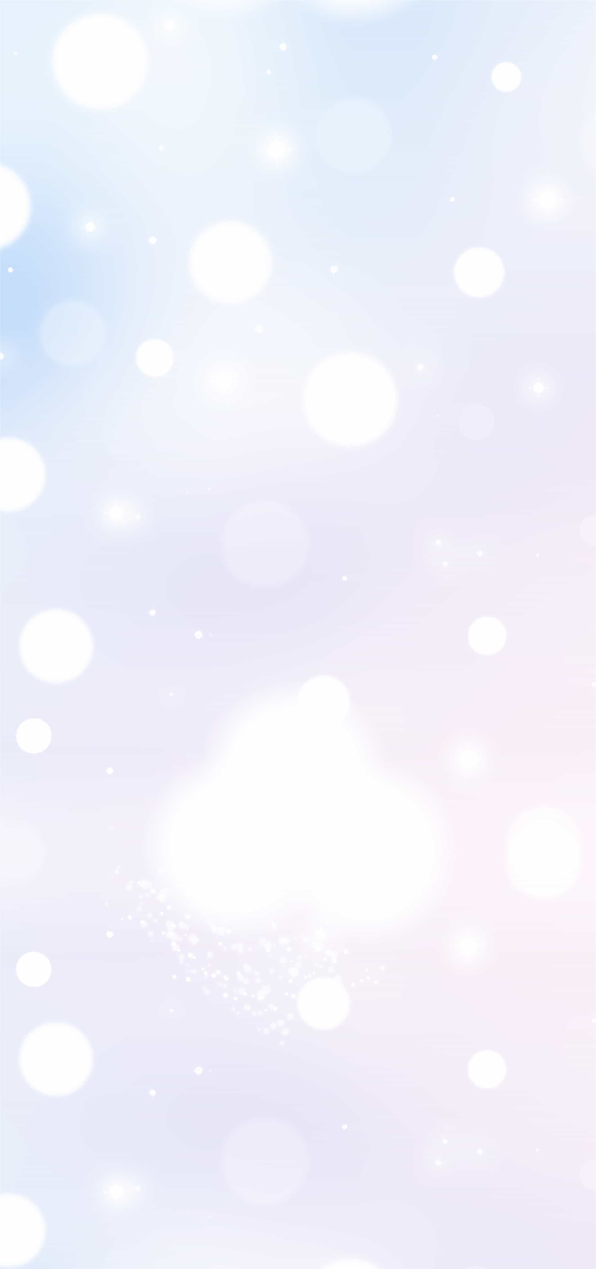 淡い青と白の背景、輝く光とバブルのデザイン