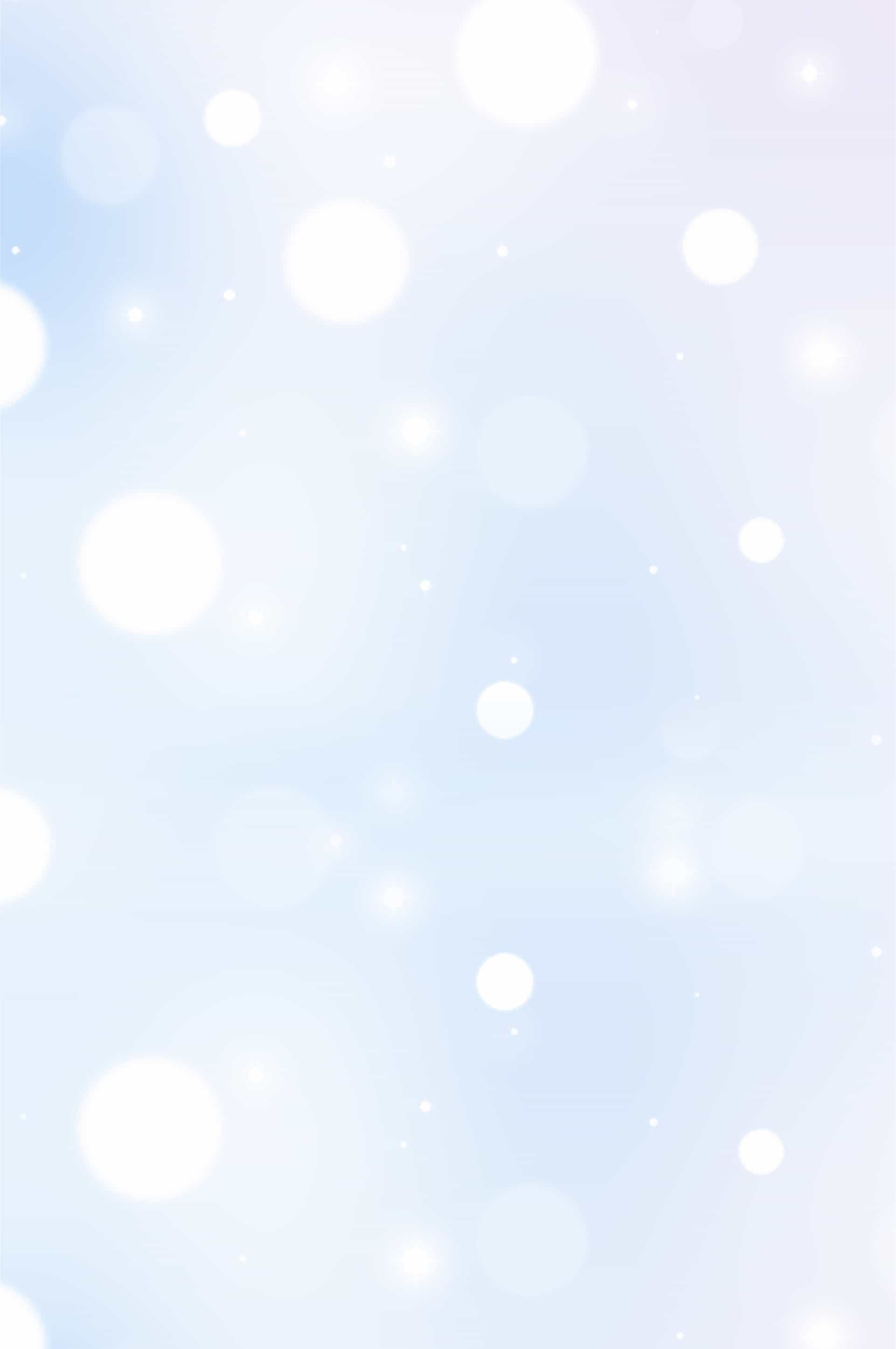 縦長の背景、淡い青とピンクのグラデーション、バブルと輝く光のデザイン